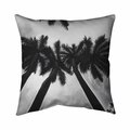 Fondo 26 x 26 in. Monochrome Palm Trees-Double Sided Print Indoor Pillow FO2773693